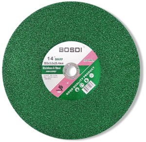 แผ่นตัดสแตนเลสไฟเบอร์ 14 นิ้ว BOSDI 355×3.0x25mm. (เขียว)